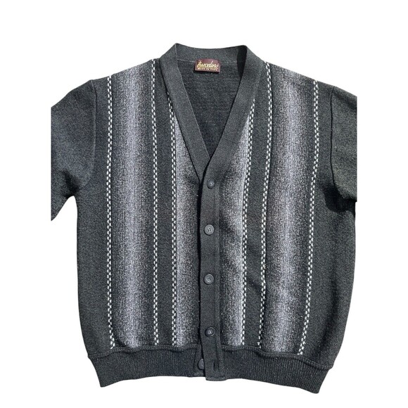 Barcelino Cardigan Sweater Wool Academia Grandpa Core Sz L - Picture 2 of 13